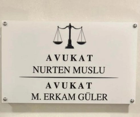 Pleksi Kapı Tabelası  Kişiye Özel Ofis Tabelası