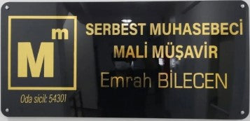 Pleksi Kapı Tabelası  Kişiye Özel Ofis Tabelası